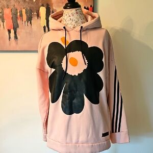 ADIDAS Marimekko Light Pink Graphic Oversized  Hoodie Sweater.Size S.